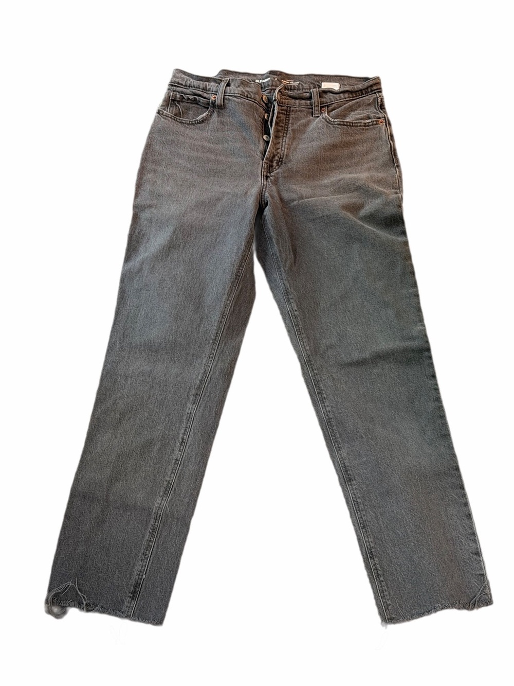Old Navy Women's Smoke Gray Slouchy Straight Jeans